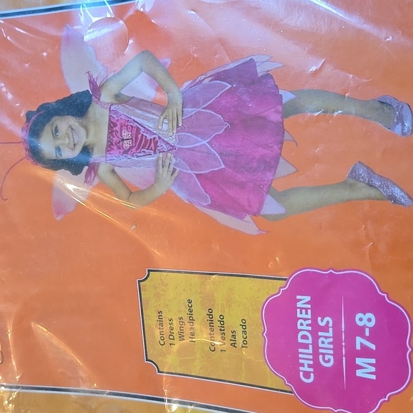 Pink Fairy Costume for Girls Size M 7-8 - Picture 1 of 3